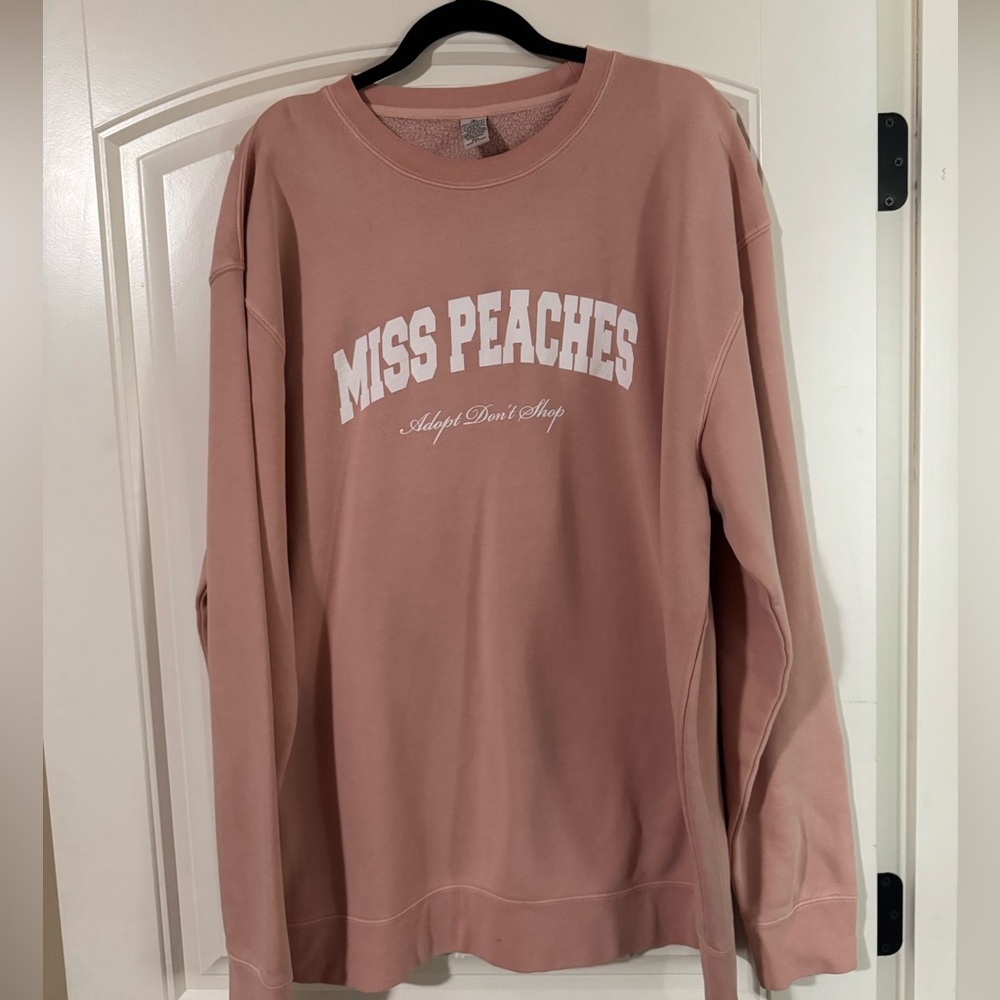 Miss Peaches Pink Crew Neck Sweater